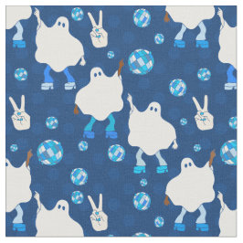 Tela disco halloween fantasma africano azul