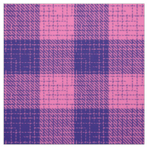 Tela Diseño a cuadros con trama cruzada azul y rosa