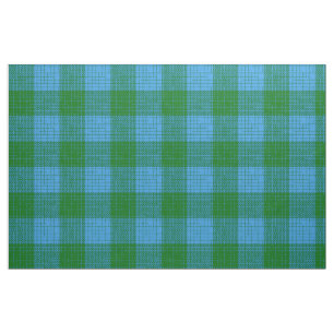 Tela Diseño a cuadros entrecruzados azul y verde