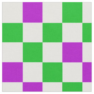 Tela Diseño a cuadros púrpura blanco verde