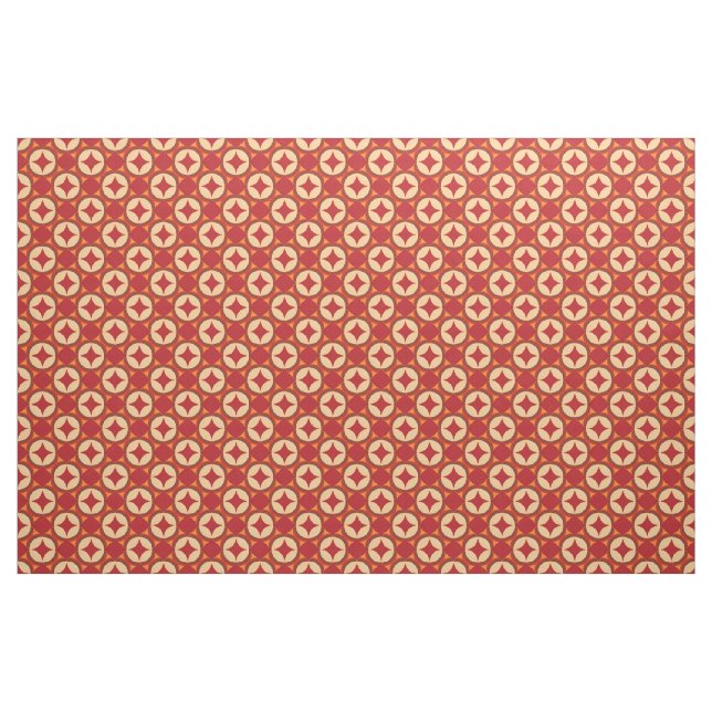 Tela Diseño abstracto geométrico rojo ("Cuarto gordo" (fat quarter))