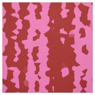 Tela Diseño abstracto irregular rosa granate rojo
