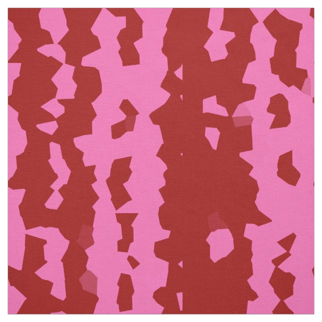 Tela Diseño abstracto irregular rosa granate rojo (Retal)