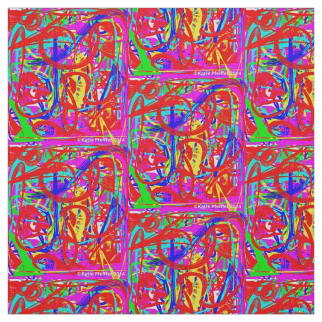 Tela Diseño abstracto mod de arte pop (Retal)
