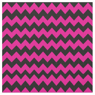 Tela Diseño Chevron negro y rosa brillante