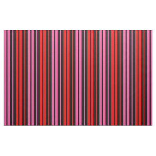 Tela Diseño Clásico de Rayas Verticales Rojinegro 
