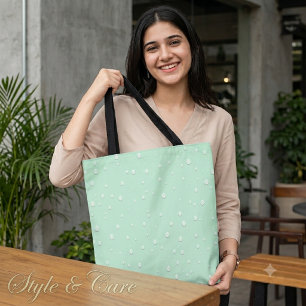 Tela Diseño de Bolso Tote Elegante con Patrón de Gota d