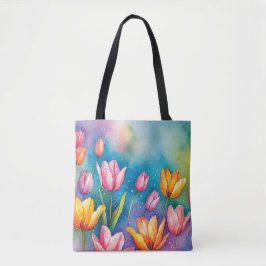 Tela Diseño de bolso Vivid Tulips Tote