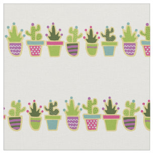 Tela Diseño de cactus mate con color de fondo personali