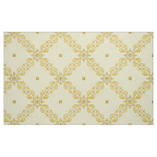 Tela Diseño de celosía de medallones geométricos y foli