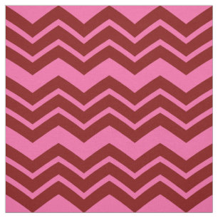 Tela Diseño de Chevron Zigzag Rojo Granate Rosa 