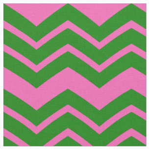 Tela Diseño de Chevron Zigzag Verde Rosa