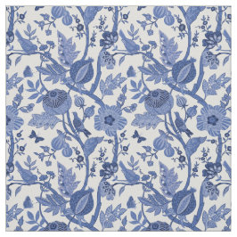 Tela Diseño de chinoiserie azul y blanco