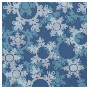 Tela Diseño de copos de nieve retro sin igual