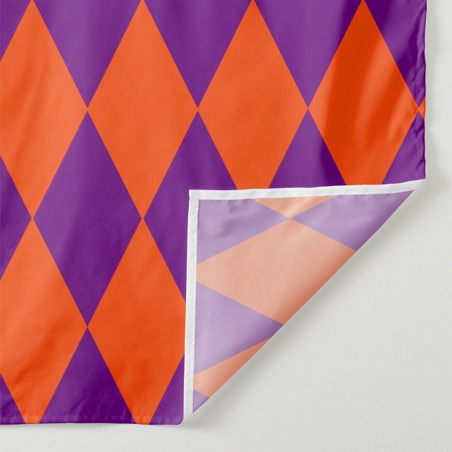 Tela Diseño de cuadros arlequín naranja y púrpura (Subido por el creador)