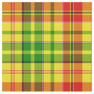 Tela Diseño de cuadros escoceses amarillo rojo verde