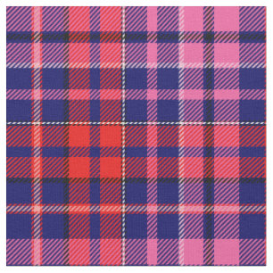 Tela Diseño de cuadros escoceses azul marino rojo rosa