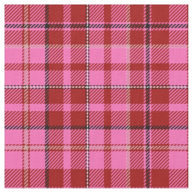 Tela Diseño de cuadros escoceses Marrón Rosa (De cerca)