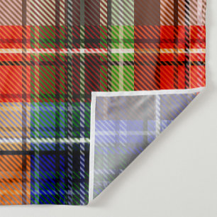 Tela Diseño de Cuadros Escoceses Rojo Azul Verde Amaril