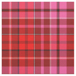 Tela Diseño de cuadros escoceses rojo granate rosa
