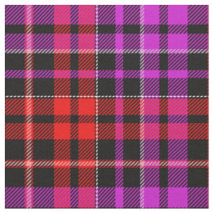 Tela Diseño de cuadros escoceses rojo negro púrpura