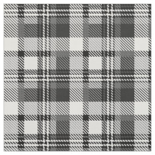 Tela Diseño de cuadros Madras en gris negro y blanco