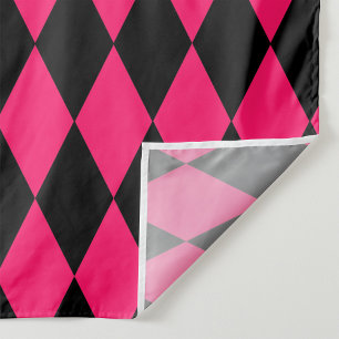 Tela Diseño de diamantes de arlequín de cuadros rosa y