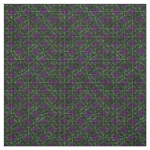 Tela Diseño De Diamantes Marroquíes Verde Y Rosa,