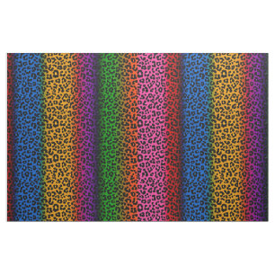 Tela Diseño de estampado de animal de leopardo colorido