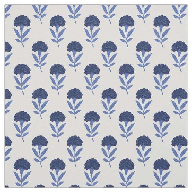 Tela Diseño de flores bohemias azules (Retal)