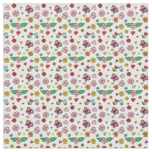 Tela Diseño de flores maravillosas