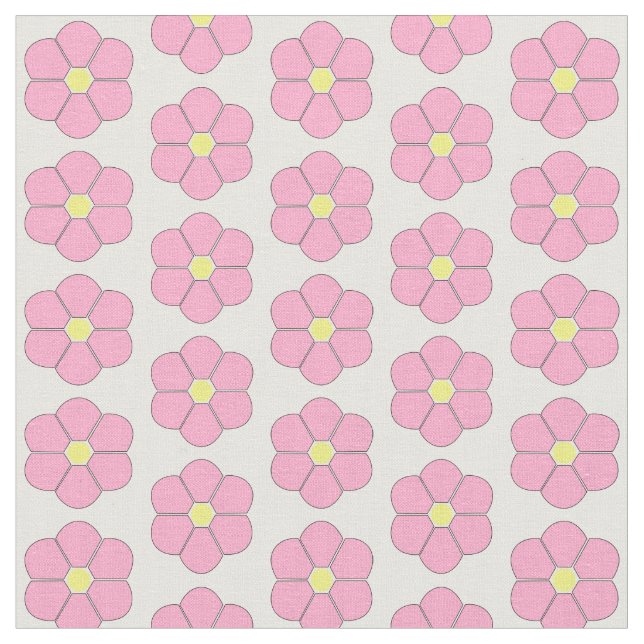 Tela Diseño de flores rosas (De cerca)