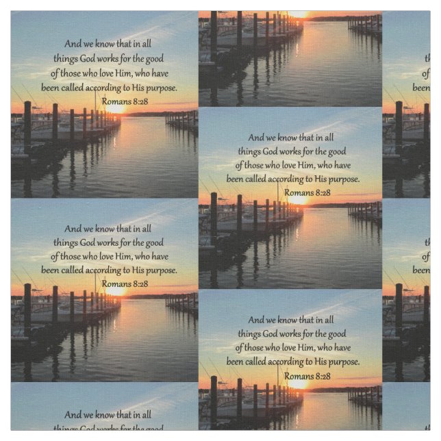 TELA DISEÑO DE FOTOGRAFÍAS ROMANS 8:28 SUNSET (Retal)