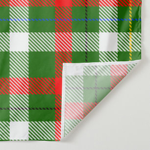 Tela Diseño de franela a cuadros roja verde y blanca de