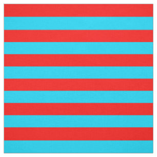 Tela Diseño de franjas rojas y azules