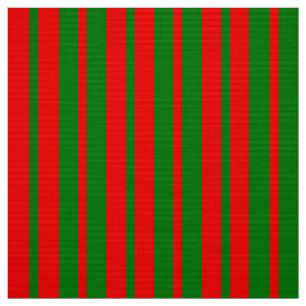 Tela Diseño de franjas rojas y verdes
