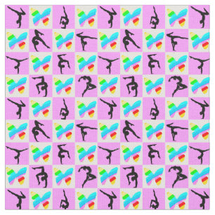 Tela DISEÑO DE GIMNASTICAS DE MARIPOSAS DE bonito