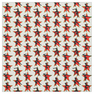 TELA DISEÑO DE GIMNASTICAS DE VACACIONES ROJAS