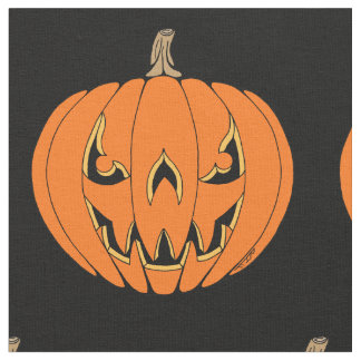 Tela Diseño de Halloween de Jack-o'-Lantern espeluznant