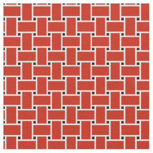 Tela Diseño de la cesta de tejido rojo brillante