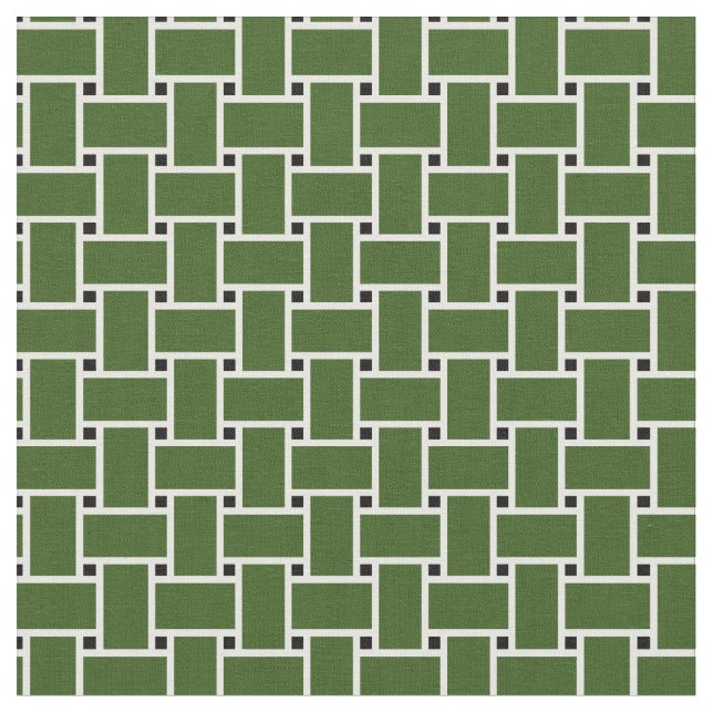 Tela Diseño de la cesta de tejido verde forestal (De cerca)