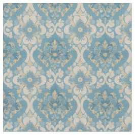 Tela Diseño de la era victoriana azul y amarillo