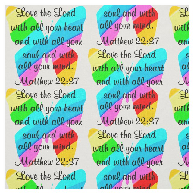 Tela DISEÑO DE LA MARCA DE bonito MATTHEW 22:37 (Retal)