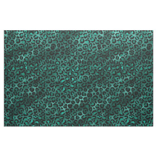Tela Diseño de la serie Leopardo Teal y Gold 4