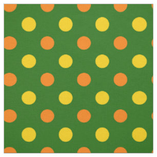 Tela Diseño de lunares naranja amarillo verde