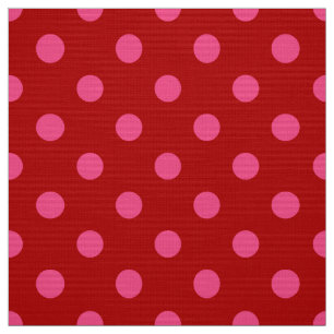 Tela Diseño de lunares rojos granate 