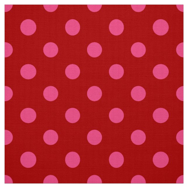Tela Diseño de lunares rojos granate  (Retal)