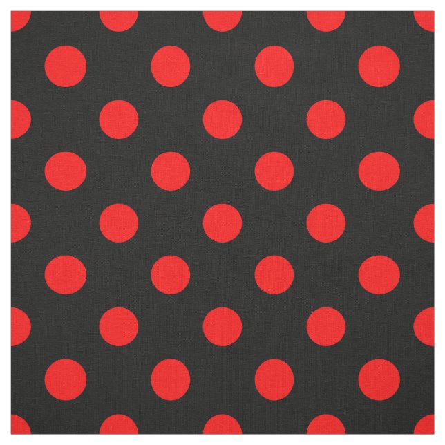 Tela Diseño de lunares rojos negros (Retal)