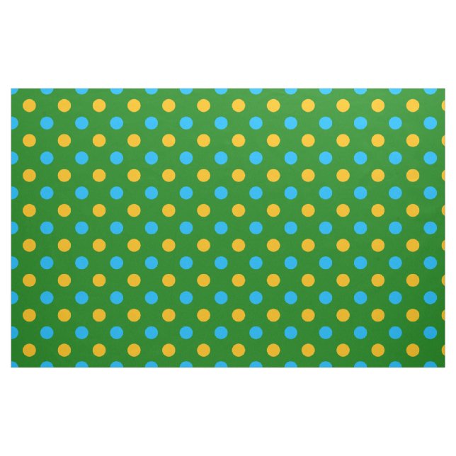 Tela Diseño de lunares verde amarillo negro ("Cuarto gordo" (fat quarter))