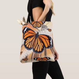 Tela diseño de Mariposa Monarca en Bolso de mano